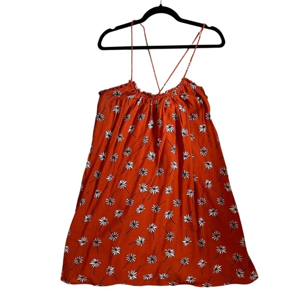 Madewell Ruffle-Neck Cover-Up Mini Dress - Size L - Picture 5 of 7